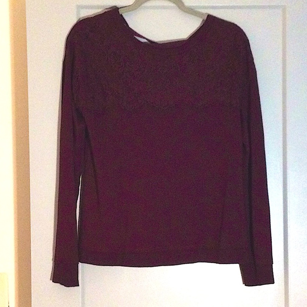 Burgundy tie back top